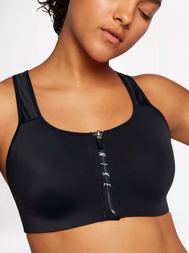 nike front zip sports bra