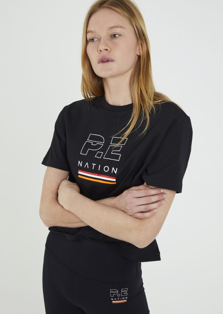 P.E. Nation Basics Ignition Cropped Black Tee