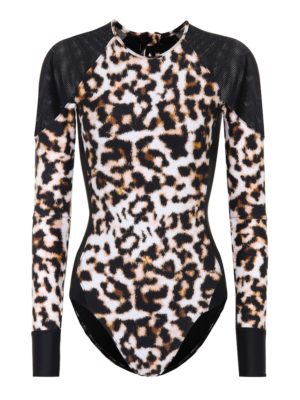Leopard-printed bodysuit