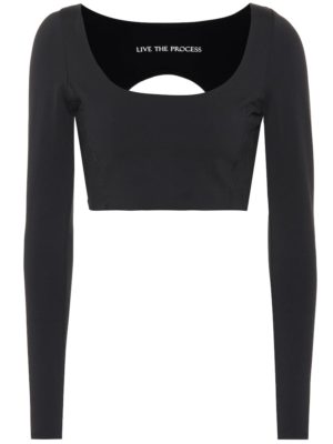 Transcend stretch-jersey top