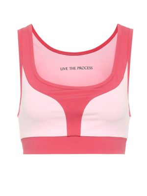 Colorblocked sports bra