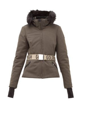 Goldbergh - Hida Faux Fur Hooded Technical Ski Jacket - Womens - Khaki