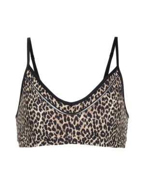 Leopard-print sports bra