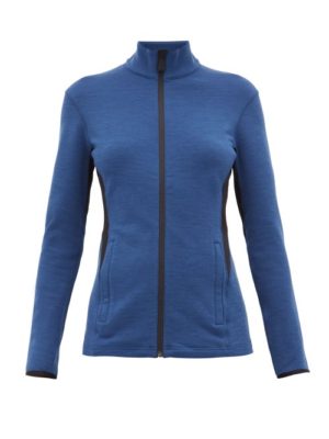 Aztech Mountain - Bonnie's Rubberised Logo Zip Through Sweater - Womens - Blue