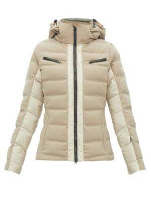 Capranea - Vanta Down Filled Quilted Ski Jacket - Womens - Beige