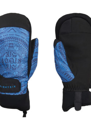 686 Crush Mitt Womens Snow Gloves - Washed Indigo Mandala