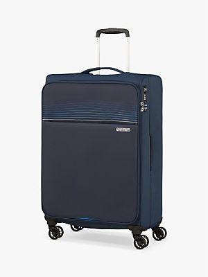 American Tourister Lite Ray 4-Wheel 69cm Medium Suitcase, Navy