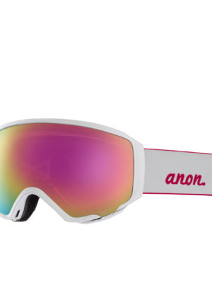 Anon Wm1 With Spare Lens Womens Snow Goggles - Pearl White ~ Sonar Pnk