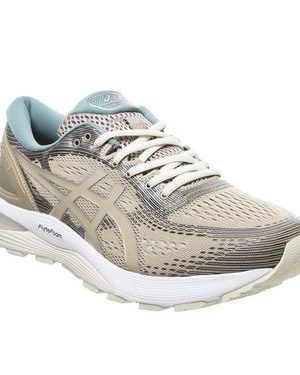 Asics Gel Nimbus 21 WOOD CREPE CREAM,Cream, Grey and Blue