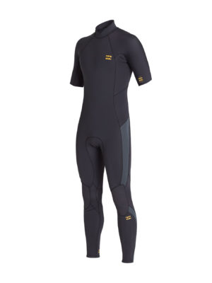 Billabong 2mm Absolute Back Zip Short Sleeve Wetsuit - Antique Black