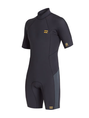 Billabong 2mm Absolute Back Zip Shorty Wetsuit - Antique Black