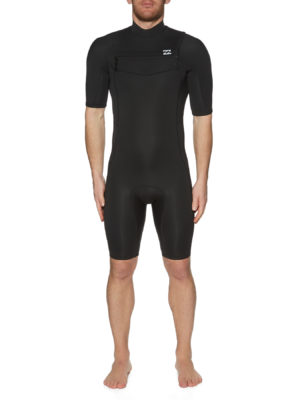 Billabong 2mm Absolute Chest Zip Shorty Wetsuit - Black