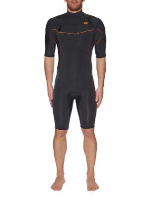 Billabong 2mm Revolution Chest Zip Shorty Wetsuit - Antique Black