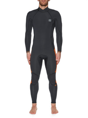 Billabong 4/3mm Furnace Absolute Back Zip Wetsuit - Black Sands