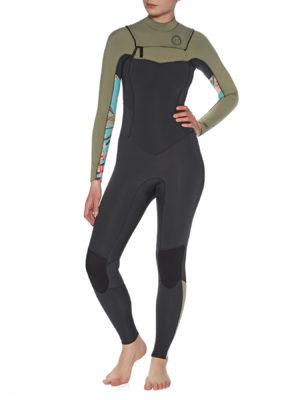 Billabong 4/3mm Salty Dayz Chest Zip Womens Wetsuit - Aloe