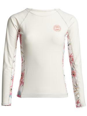 Billabong Flower Yoke Ls Womens Rash Vest - Salt Crystal