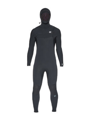 Billabong Furnace Comp 4/3mm Chest Zip Hooded Wetsuit - Black