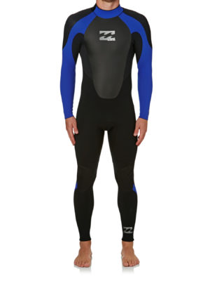 Billabong Intruder 4/3mm Back Zip Wetsuit - Blue