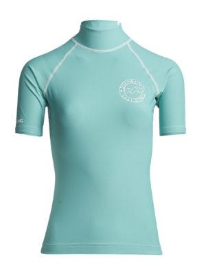 Billabong Logo In Ss Womens Rash Vest - Seafoam