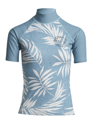 Billabong Surf Capsule Ss Womens Rash Vest - Sea Blue