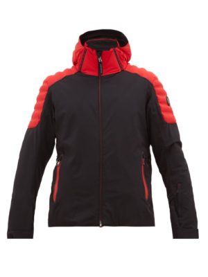 Bogner - Down-filled Hooded Technical-shell Jacket - Mens - Black Red