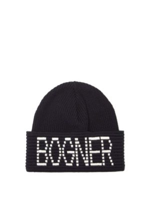 Bogner - Joris Logo-intarsia Wool-blend Beanie - Womens - Navy