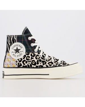 Converse All Star Hi 70 S BLACK LEOPARD TARTAN EGRET EXCLUSIVE