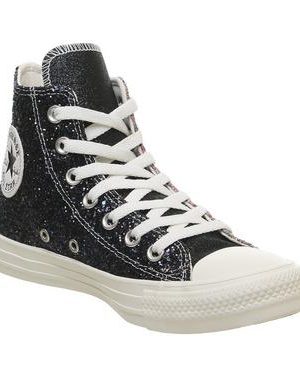 Converse All Star Hi Lthr BLACK PINK GLITTER SPLIT PANEL EXCLUSIVE