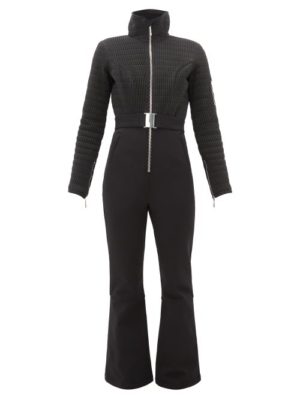 Cordova - Verbier Belted Smocked Ski Suit - Womens - Black