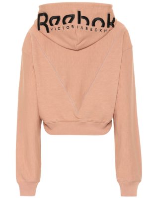 Cropped cotton hoodie