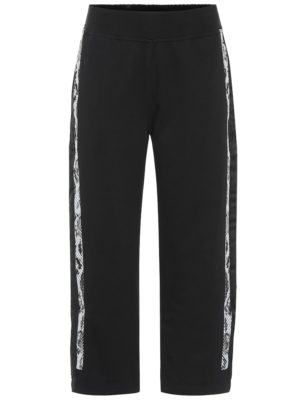 Cropped cotton trackpants