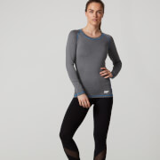 Dcore Women's Performance Long Sleeve T-Shirt, Grey, S, EU 34, UK 8