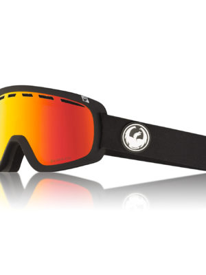 Dragon D1 OTG Snow Goggles - Black ~ LumaLens Red Ion