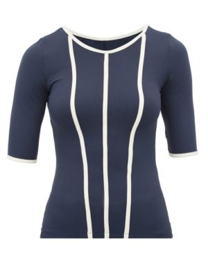 Ernest Leoty - Constance Performance Top - Womens - Navy White