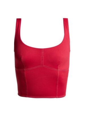 Ernest Leoty - Louise Sports Crop Top - Womens - Burgundy