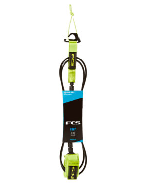 FCS Essential Comp Surf Leash - Fluro Green