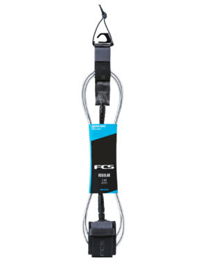 FCS Essential Regular Surf Leash - Coal