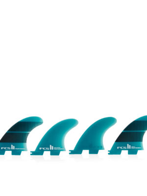 FCS II Performer Neo Glass Teal Gradient Quad Fin - Teal