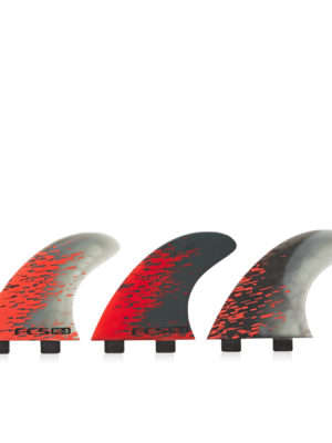 FCS Performance Core 3 Tri Fin - Red Smoke