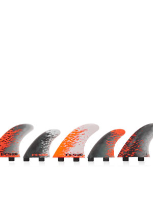 FCS Performance Core 7 Tri-Quad Fin - Orange Smoke