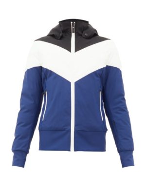 Fusalp - Lia Chevron-quilted Hooded Jacket - Womens - Blue Multi