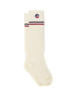 Fusalp - Lodge Striped-cuff Wool-blend Compression Socks - Womens - Cream