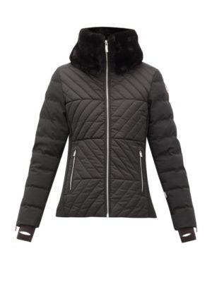 Fusalp - Poudreuse Collar-trim Quilted-down Ski Jacket - Womens - Black