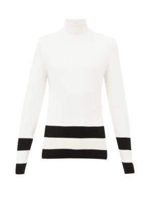 Fusalp - Ubac Intarsia-striped Sweater - Womens - White