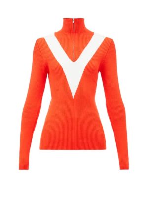 Fusalp - Victoire Half-zip Rib-knit Sweater - Womens - Red