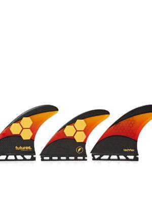 Futures AM2 Techflex Thruster Fin - Orange Red