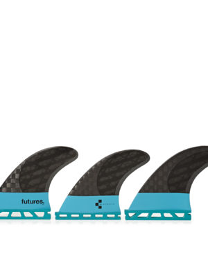 Futures F4 Blackstix 3.0 Thruster Fin - Turquoise Carbon