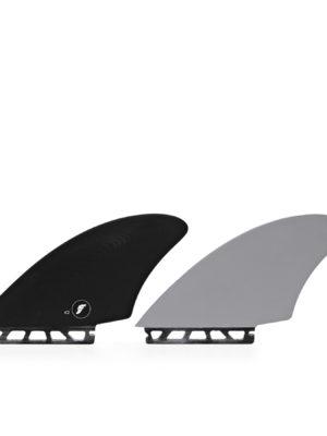 Futures FK2 Fiberglass Twin Fin - Black Grey