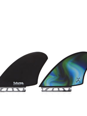 Futures Machado Honeycomb Keel Twin Fin - Black Swirl