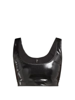 Lisa Marie Fernandez - Zani Pvc Crop Top - Womens - Black